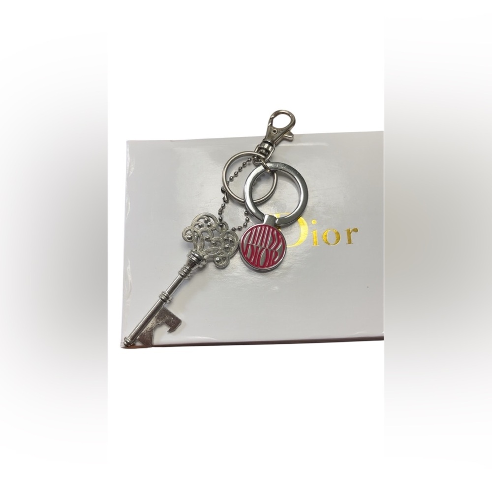 Miss Dior Silver & Pink Keychain